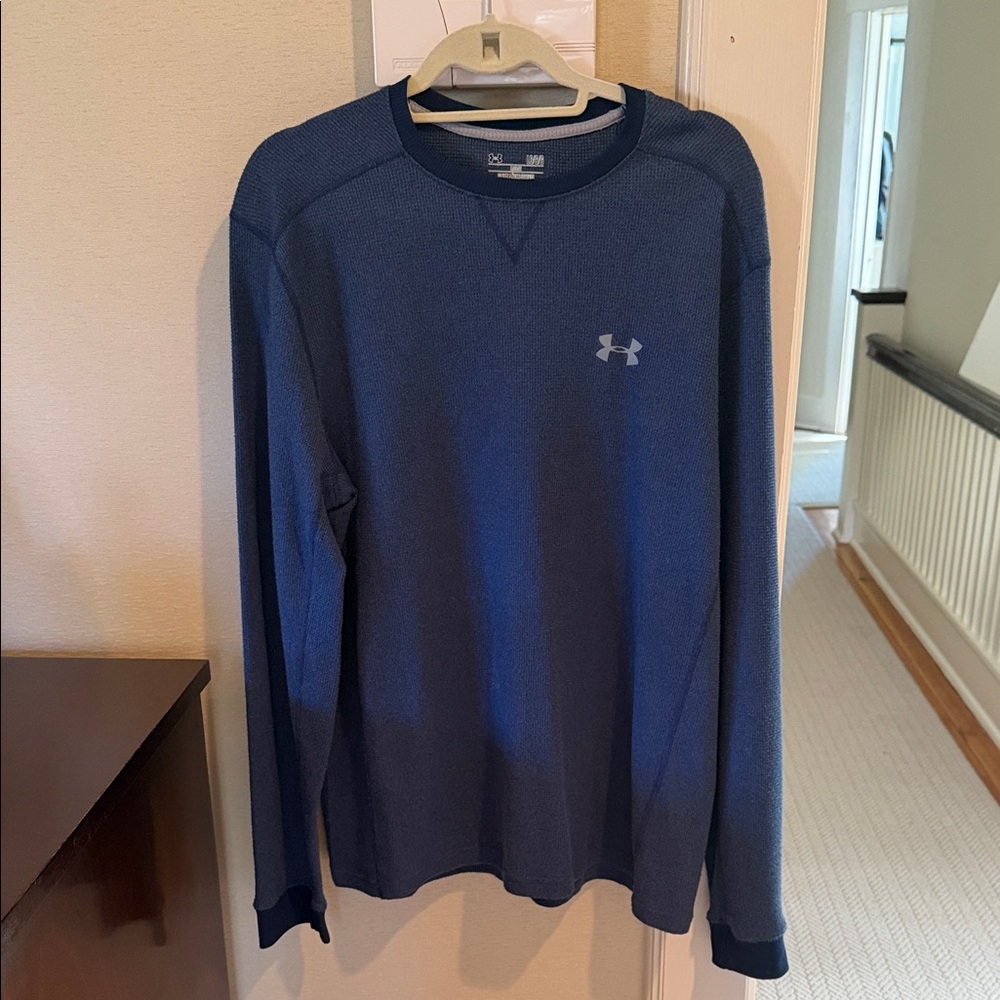 Under Armour Navy Long-Sleeve Crew Performance Top